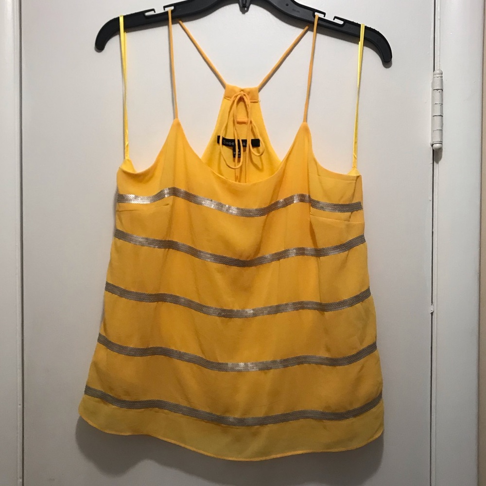 Yellow Sequin Top